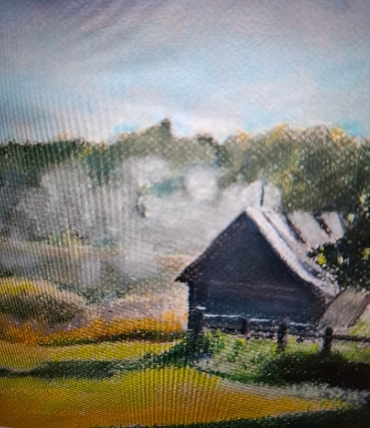 A Humble Heath in Spring's Embrace - Original Art 12x9" with margin