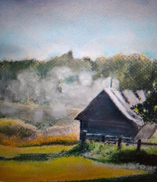 A Humble Heath in Spring's Embrace - Original Art 12x9" with margin