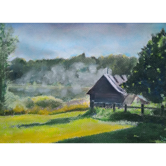 A Humble Heath in Spring's Embrace - Original Art 12x9" with margin